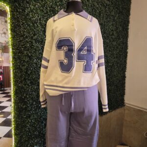 Conjunto azul con blanco Unitalla