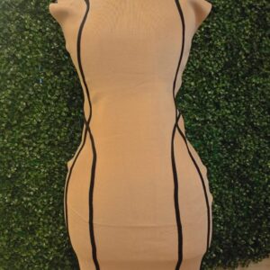 Vestido tejido negro/cafe