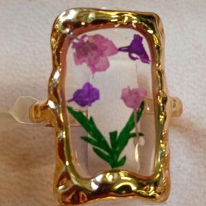 Anillo flores moradas (laminado)