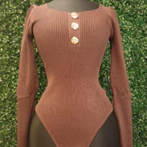 Blusa botones cafe