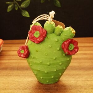 Vela nopal con flores