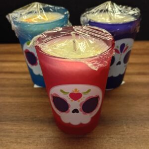 Velas vaso calavera