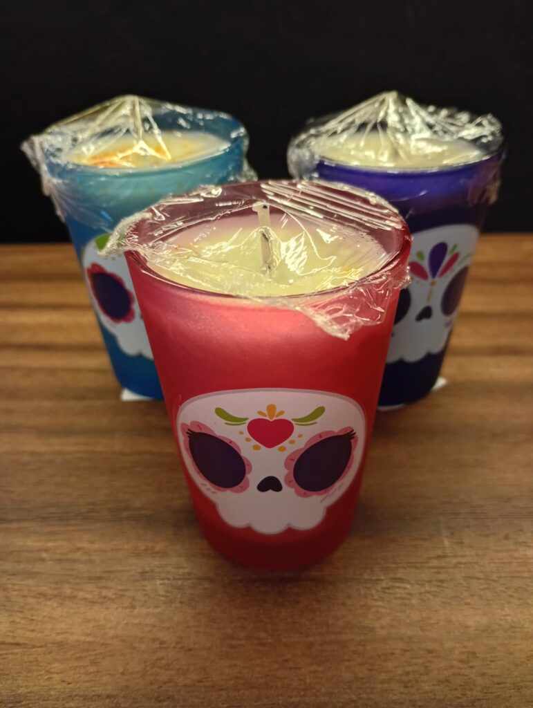Velas vaso calavera